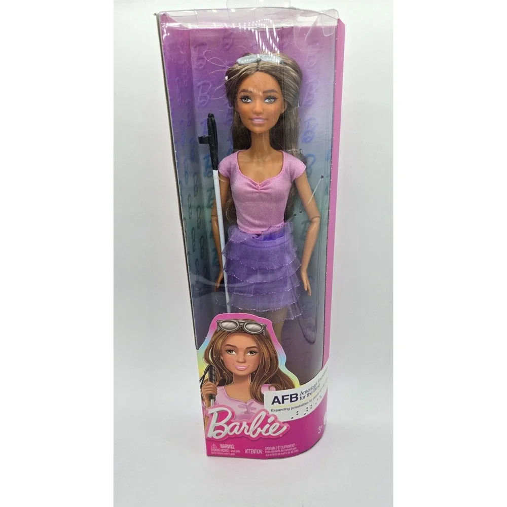 NEW Barbie American Foundation for the Blind Doll Can Sunglasses NIP